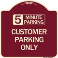 Signmission Customer Parking Choose Your Limit Minute Parking Heavy-Gauge Alum Sign, 18" x 18", BU-1818-24207 A-DES-BU-1818-24207